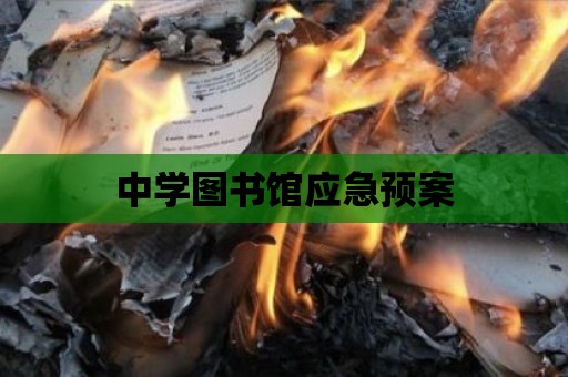 中學圖書館應急預案