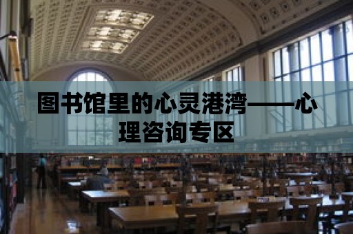 圖書館里的心靈港灣——心理咨詢專區