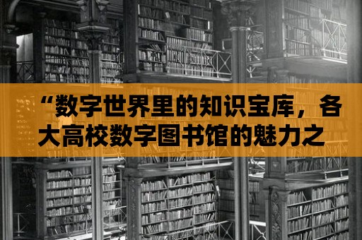 “數(shù)字世界里的知識(shí)寶庫(kù)，各大高校數(shù)字圖書(shū)館的魅力之旅**”