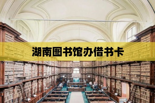 湖南圖書館辦借書卡