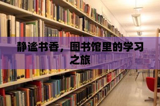 靜謐書香，圖書館里的學習之旅