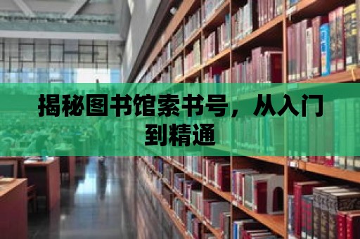 揭秘圖書館索書號，從入門到精通