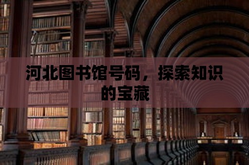 河北圖書館號碼，探索知識的寶藏