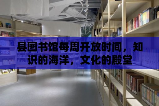 縣圖書館每周開放時間，知識的海洋，文化的殿堂