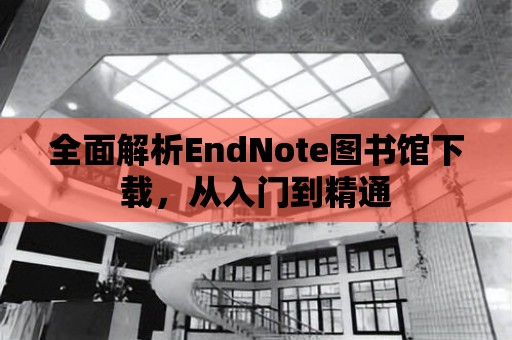 全面解析EndNote圖書館下載，從入門到精通