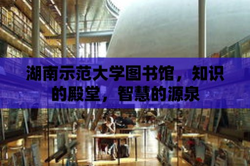 湖南示范大學(xué)圖書館，知識(shí)的殿堂，智慧的源泉