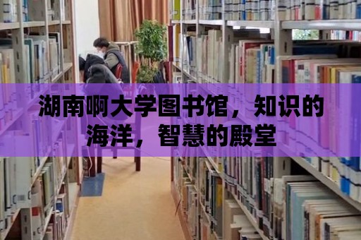 湖南啊大學圖書館，知識的海洋，智慧的殿堂