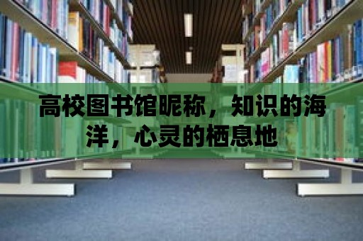 高校圖書館昵稱，知識的海洋，心靈的棲息地