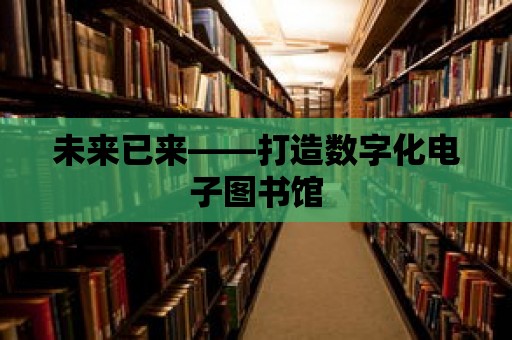 未來已來——打造數字化電子圖書館