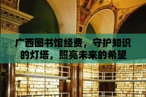 廣西圖書館經費，守護知識的燈塔，照亮未來的希望