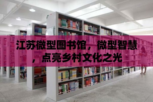 江蘇微型圖書館，微型智慧，點亮鄉村文化之光