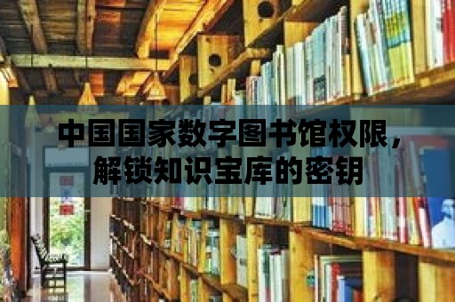 中國國家數字圖書館權限，解鎖知識寶庫的密鑰