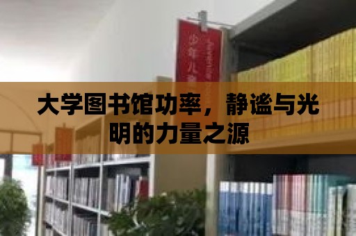 大學圖書館功率，靜謐與光明的力量之源