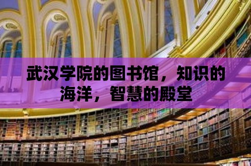 武漢學院的圖書館，知識的海洋，智慧的殿堂