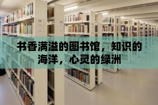 書香滿溢的圖書館，知識的海洋，心靈的綠洲