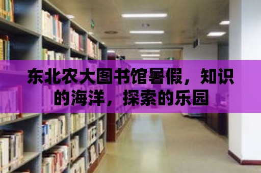 東北農大圖書館暑假，知識的海洋，探索的樂園