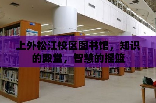 上外松江校區圖書館，知識的殿堂，智慧的搖籃