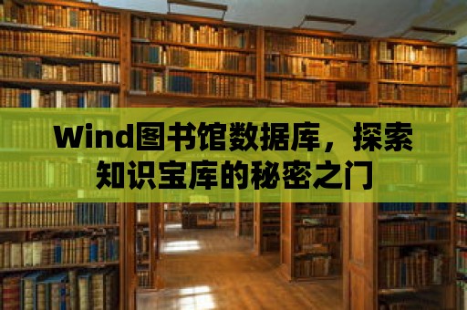 Wind圖書館數據庫，探索知識寶庫的秘密之門