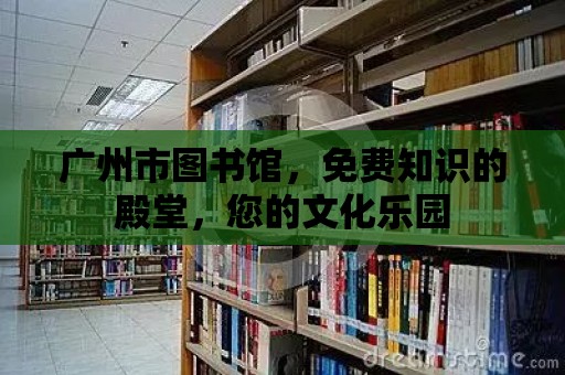 廣州市圖書館，免費知識的殿堂，您的文化樂園