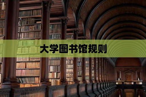 大學(xué)圖書館規(guī)則