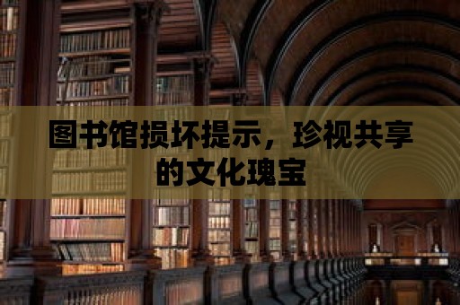 圖書館損壞提示，珍視共享的文化瑰寶