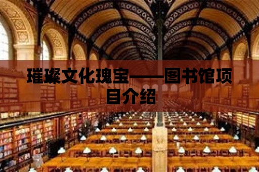 璀璨文化瑰寶——圖書館項目介紹