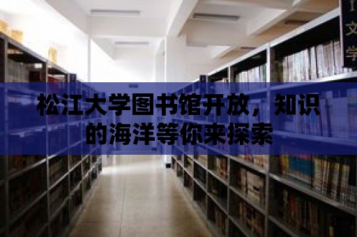 松江大學圖書館開放，知識的海洋等你來探索