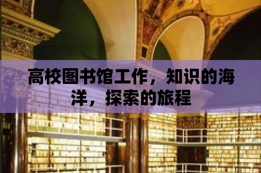 高校圖書館工作，知識的海洋，探索的旅程