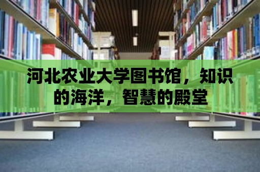 河北農業大學圖書館，知識的海洋，智慧的殿堂