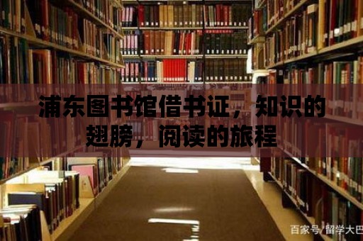 浦東圖書館借書證，知識的翅膀，閱讀的旅程