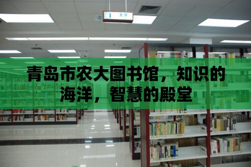 青島市農大圖書館，知識的海洋，智慧的殿堂