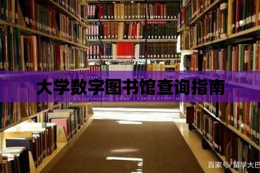 大學數字圖書館查詢指南