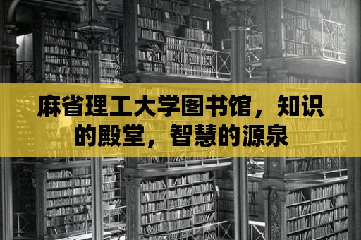 麻省理工大學圖書館，知識的殿堂，智慧的源泉