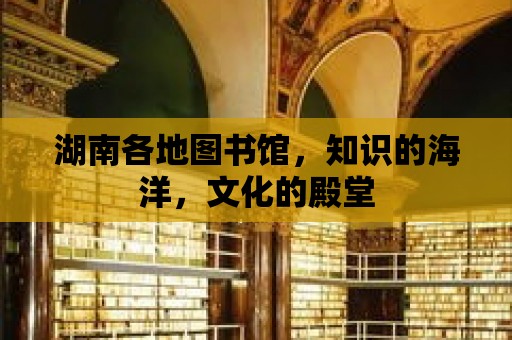 湖南各地圖書館，知識的海洋，文化的殿堂