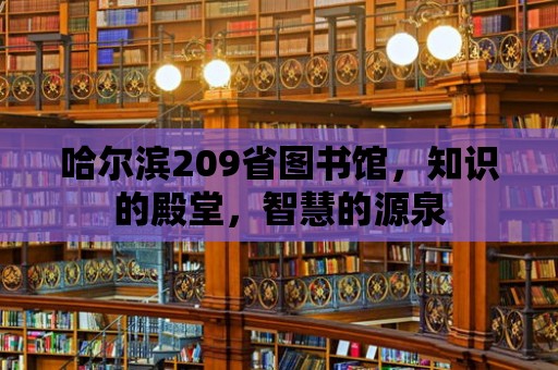 哈爾濱209省圖書館，知識(shí)的殿堂，智慧的源泉