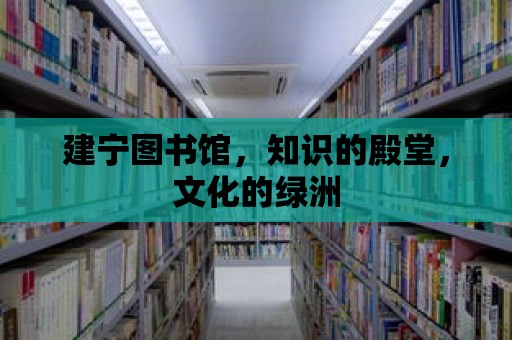 建寧圖書館，知識的殿堂，文化的綠洲