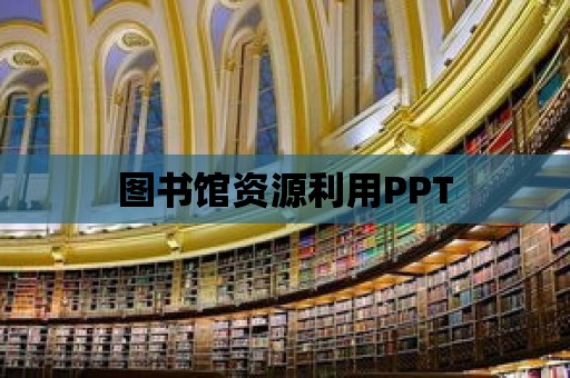 圖書館資源利用PPT