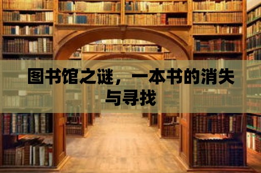 圖書館之謎，一本書的消失與尋找