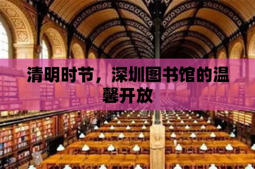 清明時節，深圳圖書館的溫馨開放