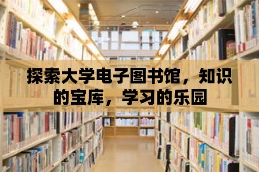 探索大學電子圖書館，知識的寶庫，學習的樂園