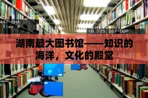 湖南最大圖書館——知識的海洋，文化的殿堂