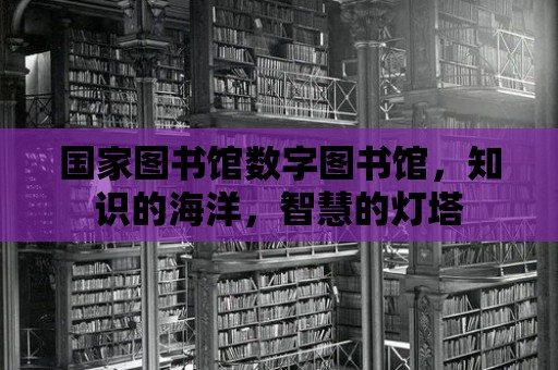 國家圖書館數字圖書館，知識的海洋，智慧的燈塔