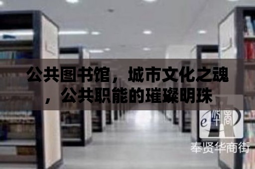 公共圖書館，城市文化之魂，公共職能的璀璨明珠