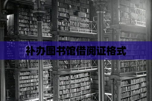 補辦圖書館借閱證格式