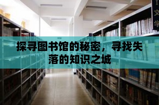 探尋圖書館的秘密，尋找失落的知識之城