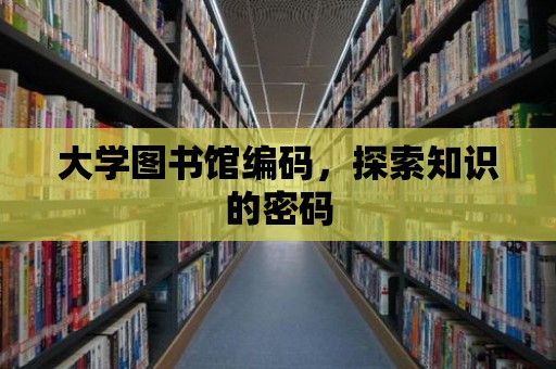 大學圖書館編碼，探索知識的密碼