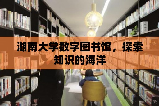 湖南大學數字圖書館，探索知識的海洋