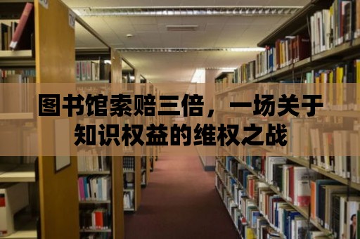 圖書館索賠三倍，一場關于知識權益的維權之戰