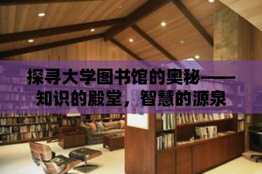 探尋大學圖書館的奧秘——知識的殿堂，智慧的源泉