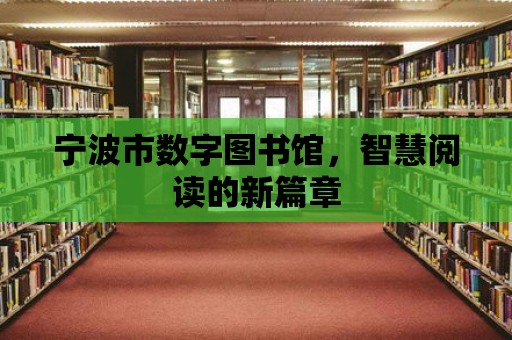 寧波市數字圖書館，智慧閱讀的新篇章